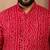 men's pink bandhani print kurta with cream pyjama - festive ethnic set