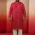 men's pink bandhani print kurta with cream pyjama - festive ethnic set