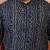 men's blue bandhani print kurta with cream pyjama - traditional ethnic set
