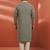 men's black sequin kurta with cream trousers - embroidered festive set