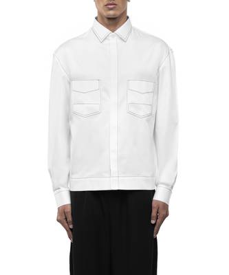 White plain cotton shirt 5