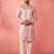 men's onion silk blend kurta with cream pyjama - designer festive set
