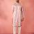 men's onion silk blend kurta with cream pyjama - designer festive set