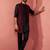 men's wine silk nehru jacket kurta set - traditional festive wear