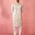 men's grey silk blend kurta with cream pyjama - traditional festive set