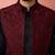men's wine silk nehru jacket kurta set - traditional festive wear