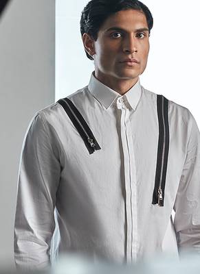White plain cotton shirt 1