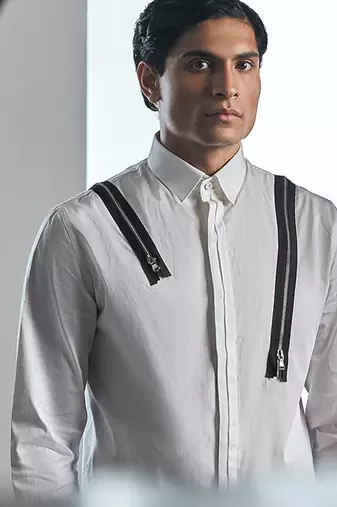 White plain cotton shirt