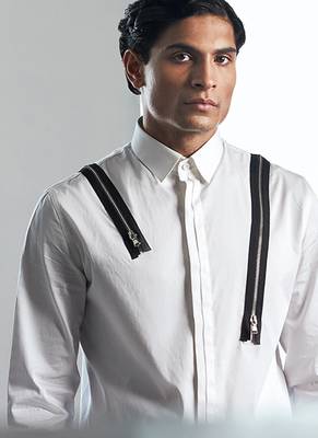 White plain cotton shirt 2