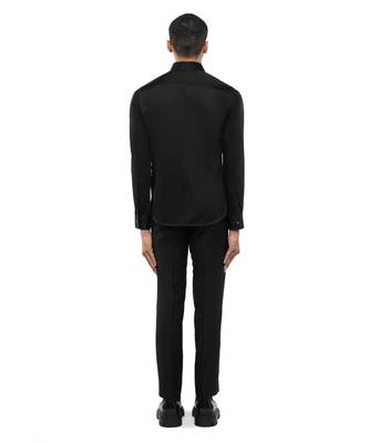 Black plain cotton shirt 4