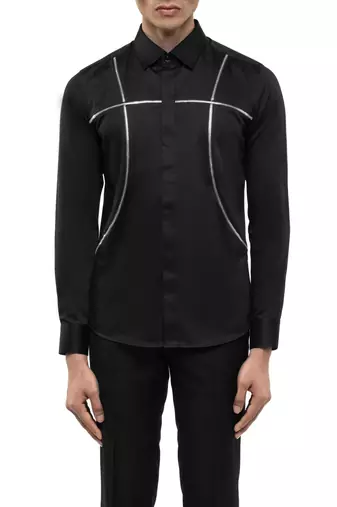 Black plain cotton shirt