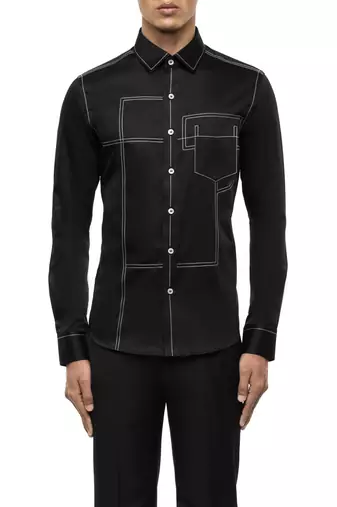 Black plain cotton shirt
