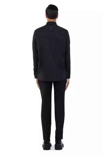 Black plain cotton shirt