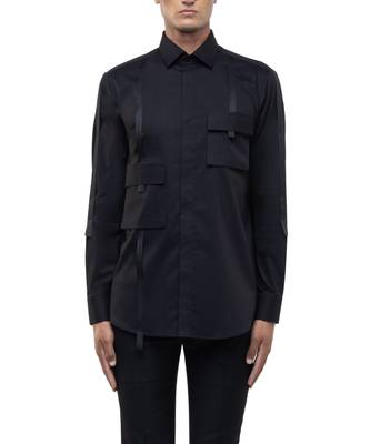 Black plain cotton shirt 5
