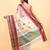 elegant white cotton silk blend saree with red & green border
