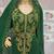 Emerald Green Moroccan Stitched Kaftan with Golden Hand Embroidery & Dupatta