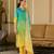 Sea green pure chinon chiffon floral printed straight kurta with comfort fitting pant & printed dupatta