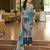 Grey pure chinon chiffon floral printed straight kurta with comfort fitting pant & printed dupatta