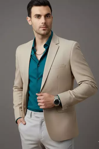 Men's beige classic blazer