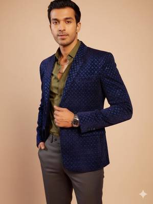 Blue Velvet Blazer 1