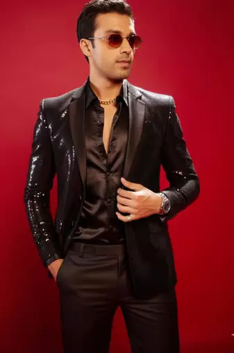 Men'S Black Viscose Blazer