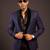 Men'S Navy Blue Silk Blend Blazer