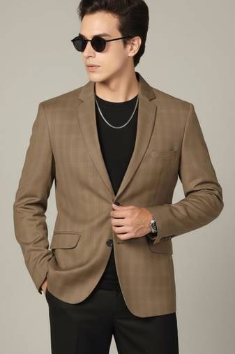 Tahvo men brown check blaer