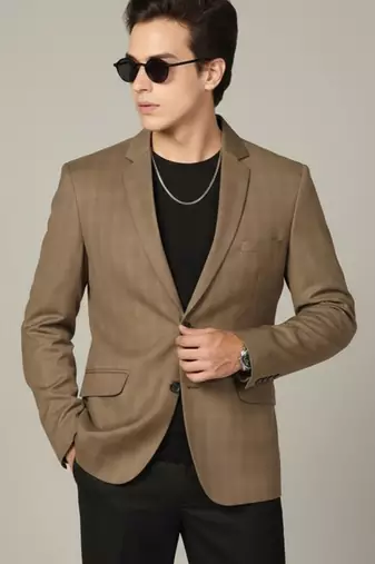 Tahvo men brown check blaer