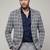 men's navy blue slim fit single breasted blazer