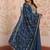 Teal georgette sequins zari embroidered Anarkali kameez with dupatta