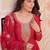 Pink georgette Anarkali with dupatta