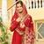 Red georgette Anarkali With Dupatta