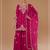 Magenta vichitra semi stitched suit with embroidered viscose thread jari & sequence work