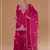 Magenta vichitra semi stitched suit with embroidered viscose thread jari & sequence work