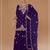 Purple vichitra semi stitched suit with embroidered viscose thread jari & sequence work
