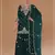 Green vichitra semi stitched suit with embroidered viscose thread jari & sequence work