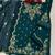 Green vichitra semi stitched suit with embroidered viscose thread jari & sequence work