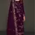 Purple pure velvet semi stitched suit with heavy embroidery sequence work