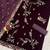 Purple pure velvet semi stitched suit with heavy embroidery sequence work