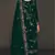 Green pure velvet semi stitched suit with heavy embroidery sequence work
