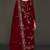 Maroon pure velvet semi stitched suit with heavy embroidery sequence work