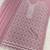 Pink faux georgette semi stitched suit with embroidery cotton thread & sequence work