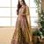 Yellow heavy crepe silk sharara suit