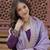 Purple georgette sequins zari embroidered Anarkali kameez with dupatta