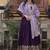 Purple georgette sequins zari embroidered Anarkali kameez with dupatta