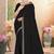 Designer black resham embroidery work zarkan border georgette saree