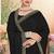 Designer black resham embroidery work zarkan border georgette saree
