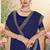 Designer navy blue resham embroidery zarkan border georgette saree