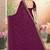 Designer wine resham embroidery zarkan border georgette saree
