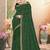 Designer green resham embroidery zarkan border georgette saree